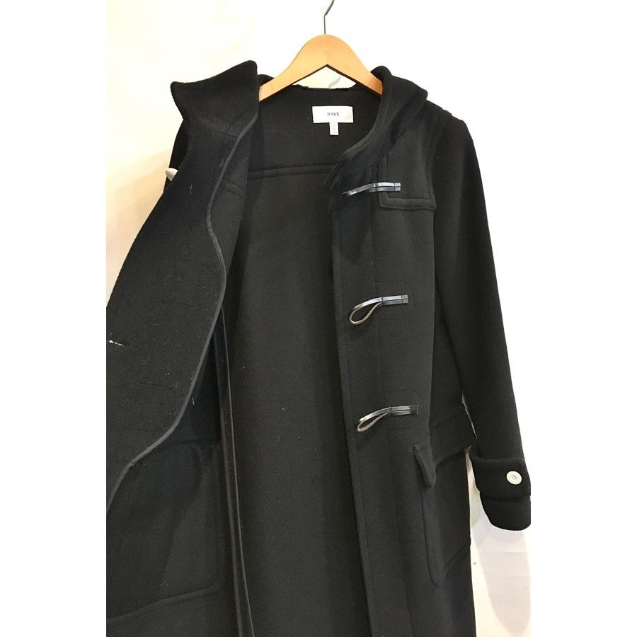 二子玉 ハイク Hyke ロングダッフルコート レディース サイズ2 M位 ブラック 白 美品 国内正規 定番 メルトンウール Nkt Ls Cycle Paradise 通販 Yahoo ショッピング
