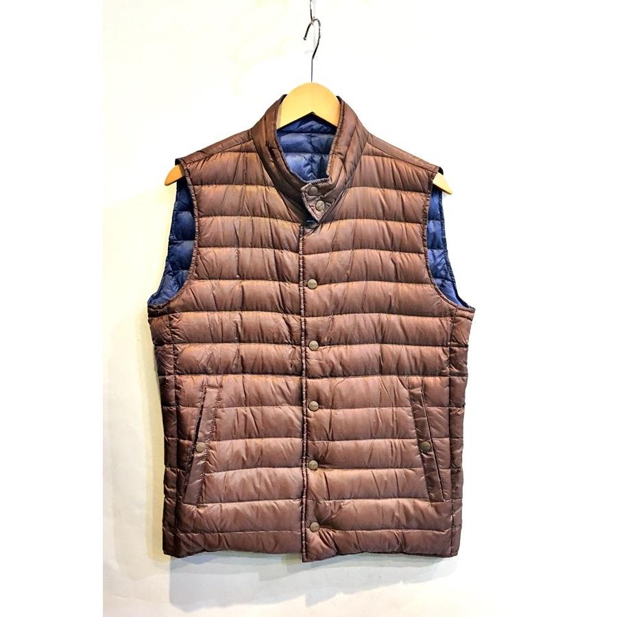 二子玉 ヘルノ Herno リバーシブルダウンベスト メンズ 48 M インナーダウン ネイビー ブラウン 紺 茶 中綿 アウター Nkt Ms Cycle Paradise 通販 Yahoo ショッピング