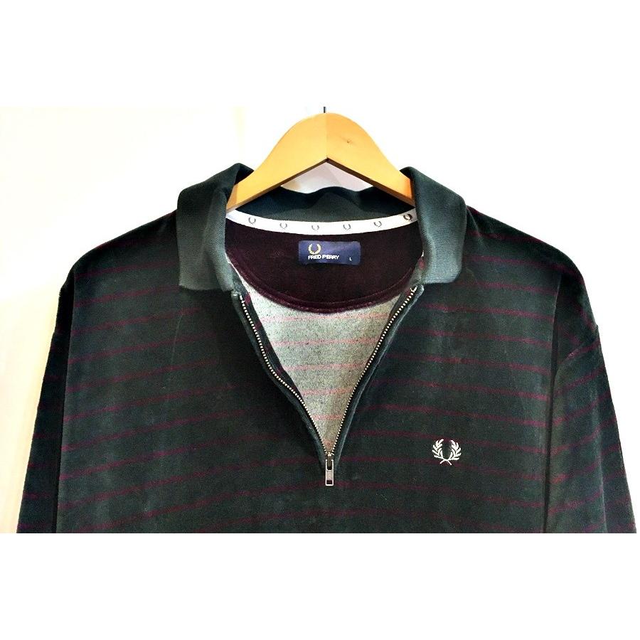 二子玉) FRED PERRY フレッドペリー ベロアジッププルオーバー 定価 二子玉) FRED PERRY フレッドペリー ベロアジッププルオーバー 定価