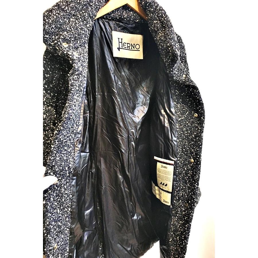 HERNO 二子玉) ヘルノ ネップツイードダウンコート 定価210000円 HERNO 二子玉) ヘルノ ネップツイードダウンコート 定価210000円