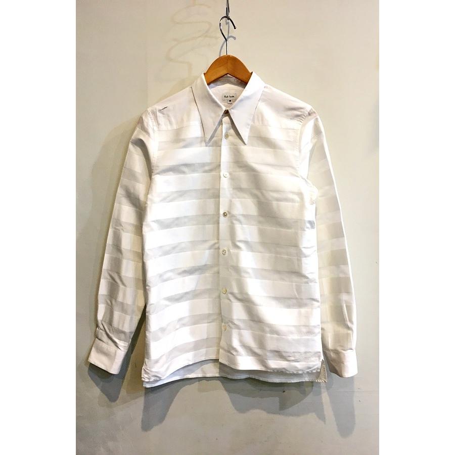 ブランド 二子玉) ポールスミス Paul Smith ボーダードレスシャツ 