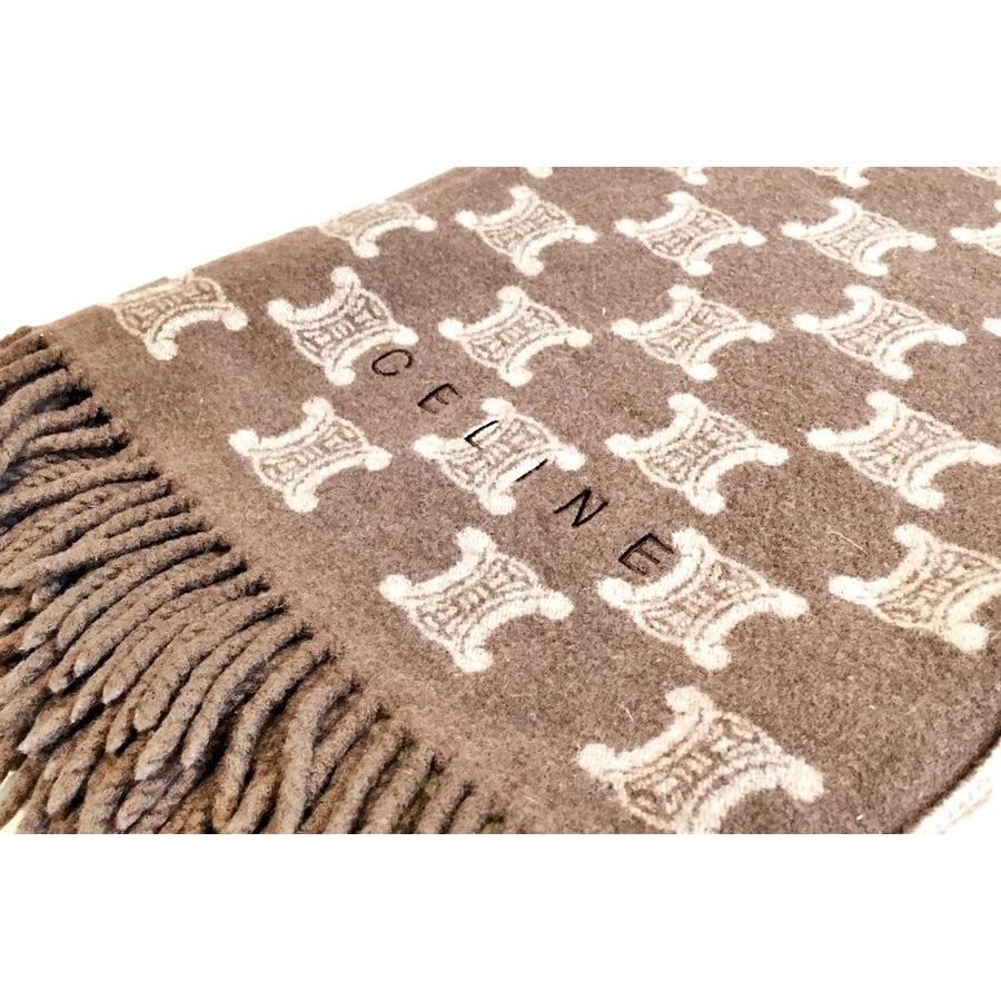 CÉLINE べージュ毛布 モノグラム セリーヌ CELINE 毛布 140x200cm マカダム柄 西川産業 シングル