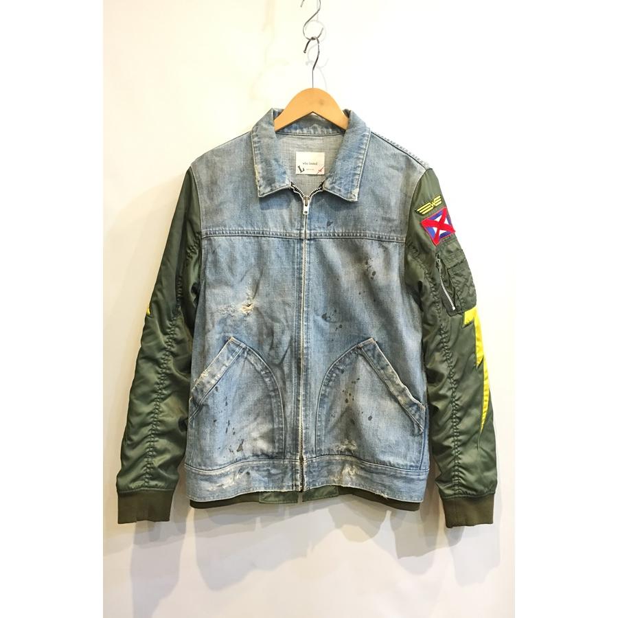 二子玉 Whiz Limited ウィズリミテッド 袖切替デニムジャケット Ma 1 再構築 ヴィンテージ加工 リメイク メンズ L ワッペン Nkt Ms Cycle Paradise 通販 Yahoo ショッピング