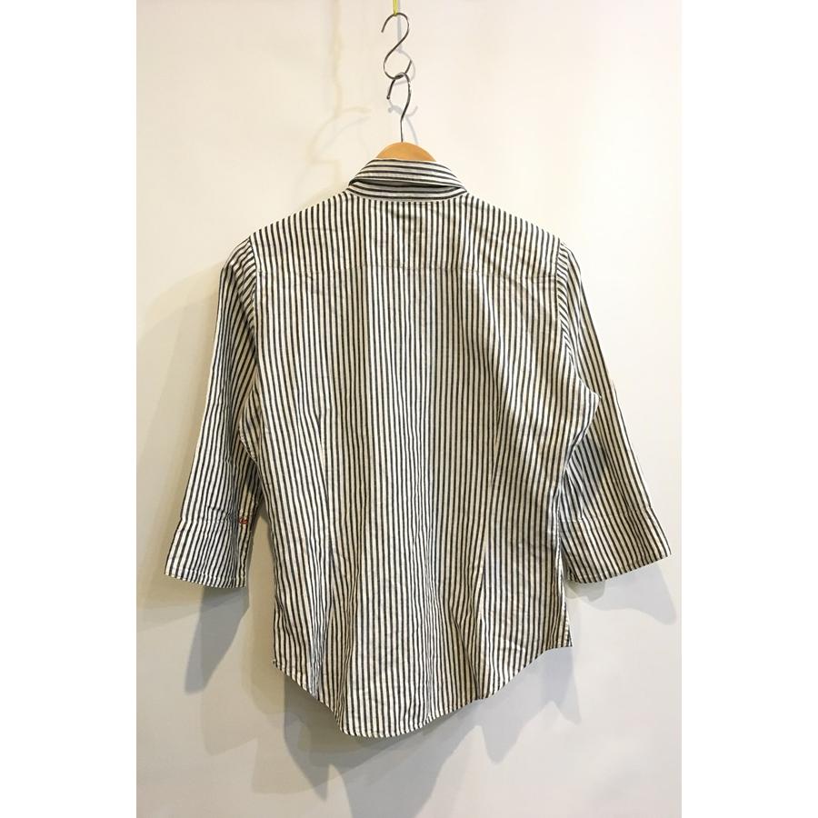 休日限定 【美品】45rpm ストライプ サイズ3 7分袖 比翼仕立て 休日限定 【美品】45rpm ストライプ サイズ3 7分袖 比翼仕立て