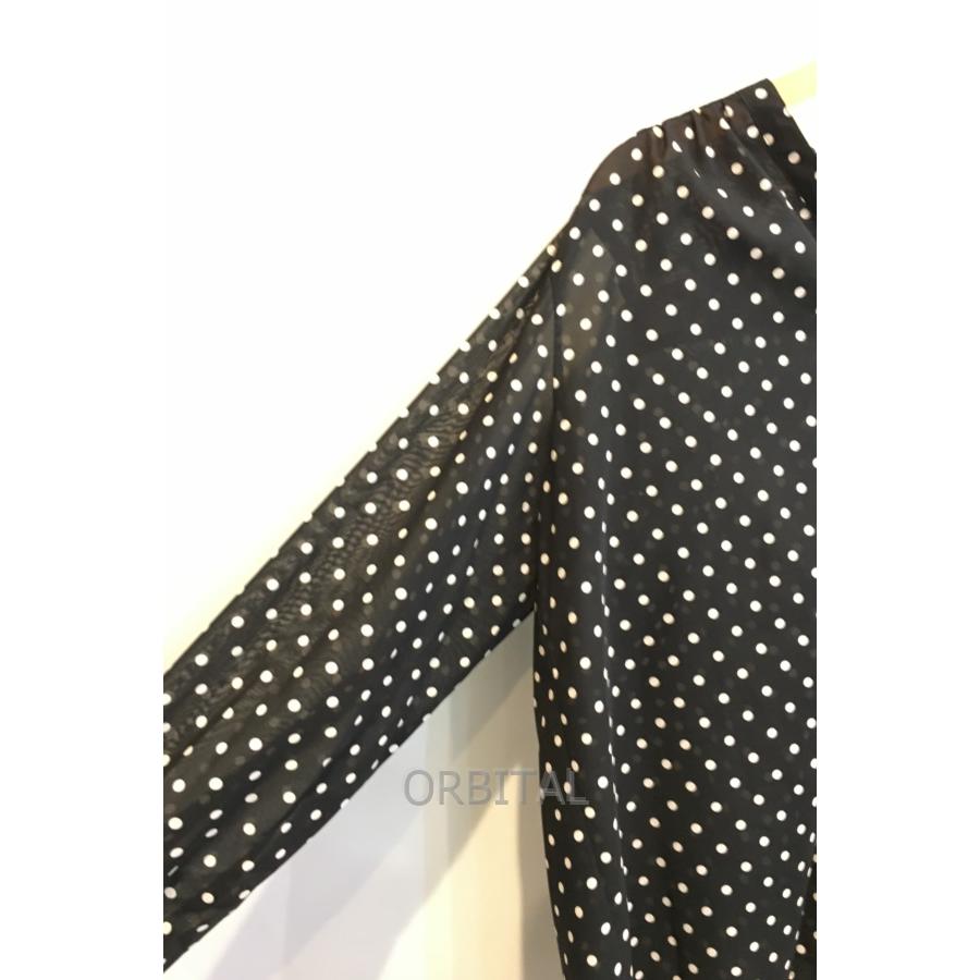 UNITED ARROWS 二子玉) ユナイテッドアローズ ドットVネックブラウス  