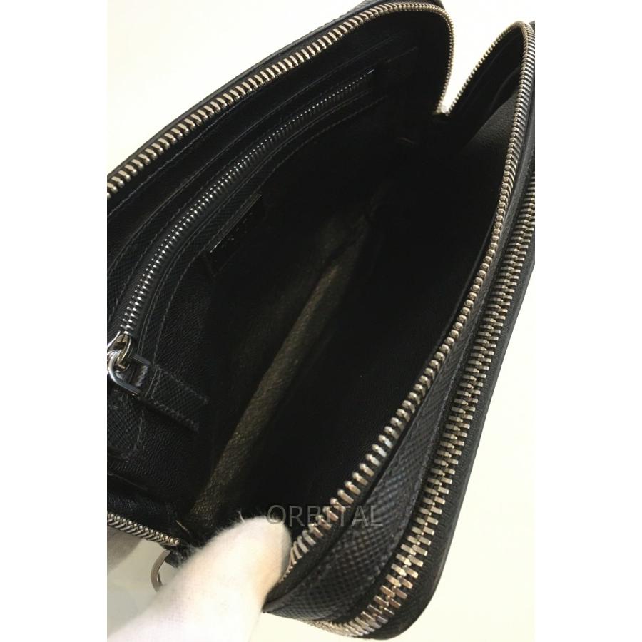 ブランド 二子玉) プラダ PRADA サフィアーノクラッチバッグ 2VF052 