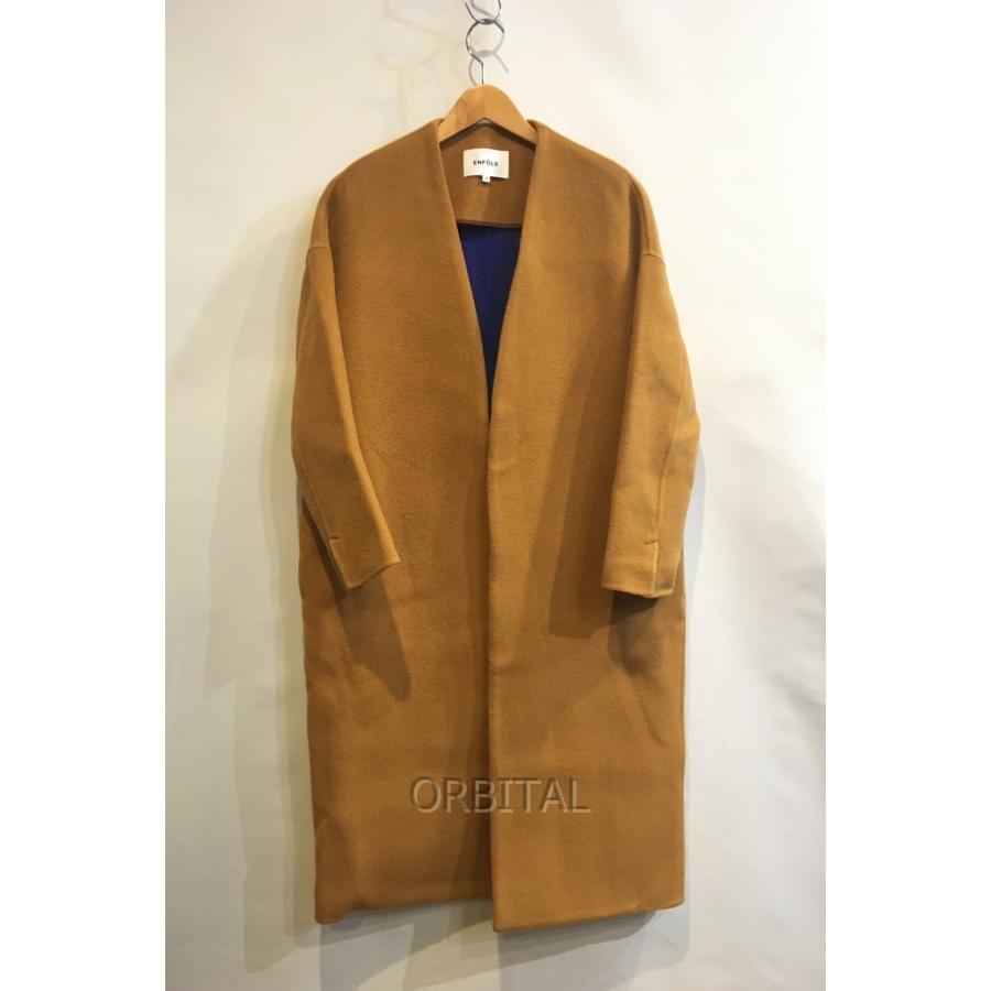 二子玉 Enfold エンフォルド ソフトリバーノーカラーコート ウールコットン キャメル ブルー レディース 36 ロング Nkt Ls Cycle Paradise 通販 Yahoo ショッピング