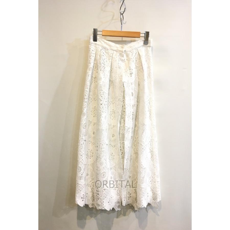 ブランド 二子玉) LUANA ルアナ レース巻スカート ロング丈 ホワイト  