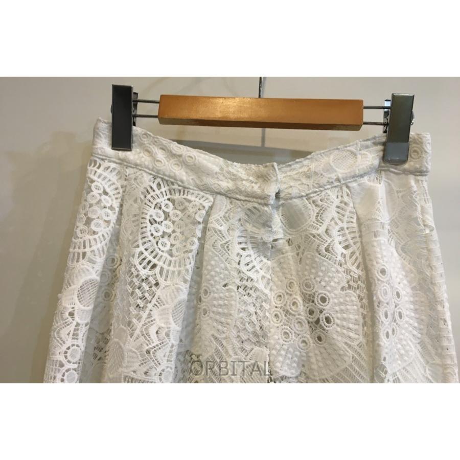 ブランド 二子玉) LUANA ルアナ レース巻スカート ロング丈 ホワイト  