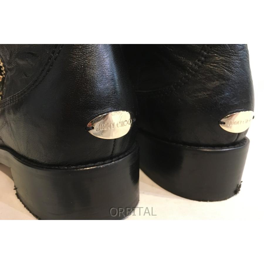 ブランド 二子玉) JIMMY CHOO ジミーチュウ バイカーブーツ ショート 