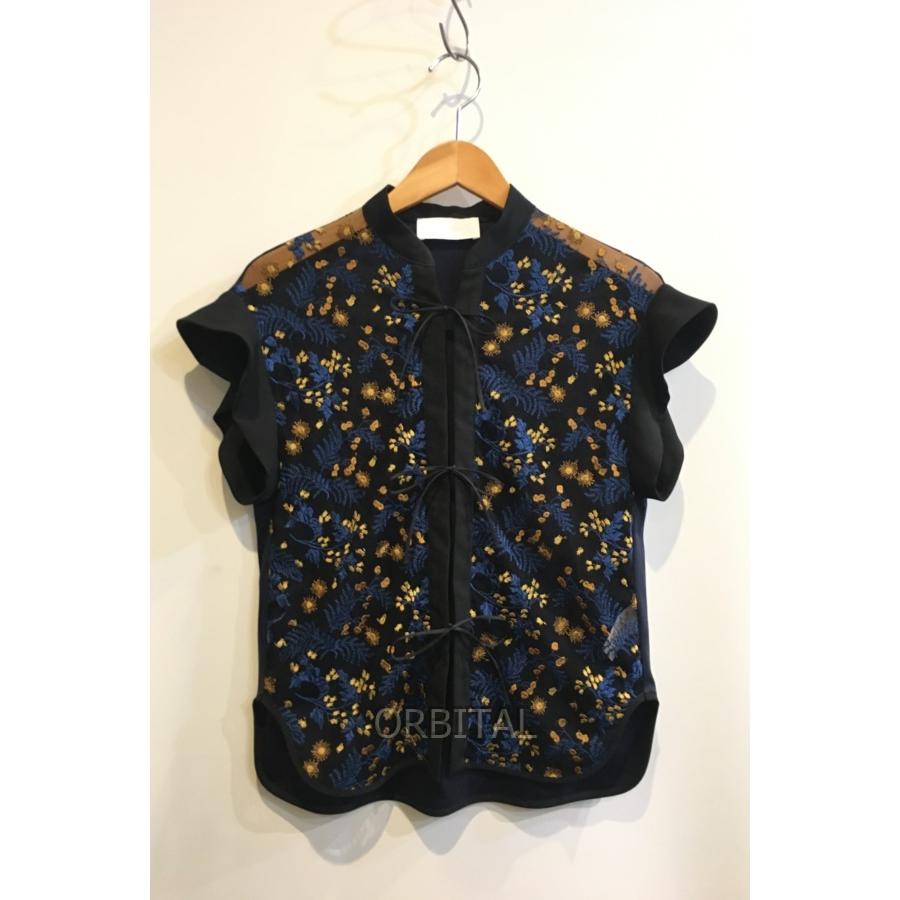 mamekurogouchi ペディセルレース フレンチスリーブシャツ マメクロゴウチ Mame Kurogouchi ペディセルレース フレンチ