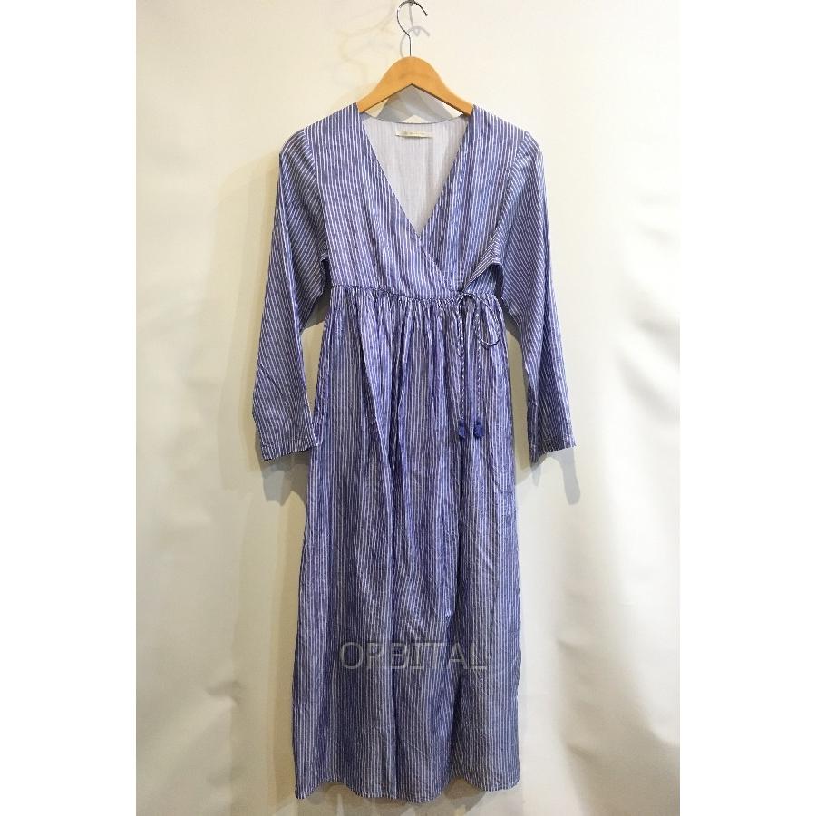 二子玉 Ne Quittez Pas ヌキテパ シルクストライプカシュクールワンピース ネイビー レディース F Nkt Ls Cycle Paradise 通販 Yahoo ショッピング