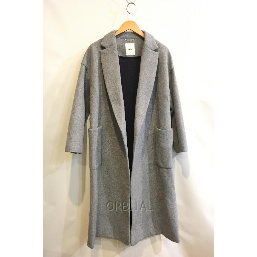 美品 ebure ウールボンディングコート オーバーサイズ 36 グレー 美品 ebure ウールボンディングコート オーバーサイズ 36 グレー