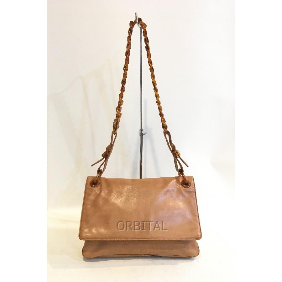 ブランド 二子玉) PRADA プラダ プラスチックチェーンレザーショルダー 