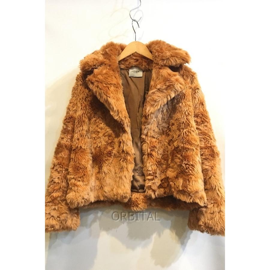 ブランド 二子玉) VONDEL フォンデル フェイクファージャケット コート 