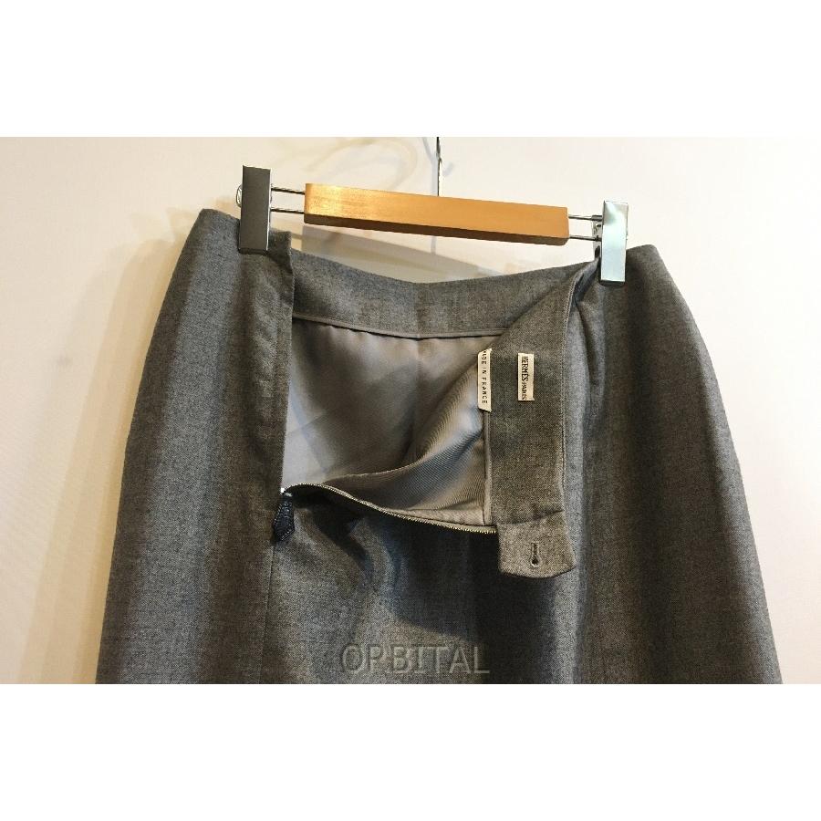 ブランド 二子玉) HERMES エルメス カシミヤスカート レディース 38 M  