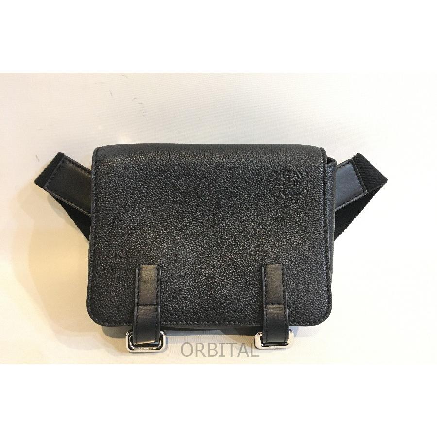 ブランド 二子玉) ロエベ LOEWE ミリタリーバムバッグ ソフトグレイン 