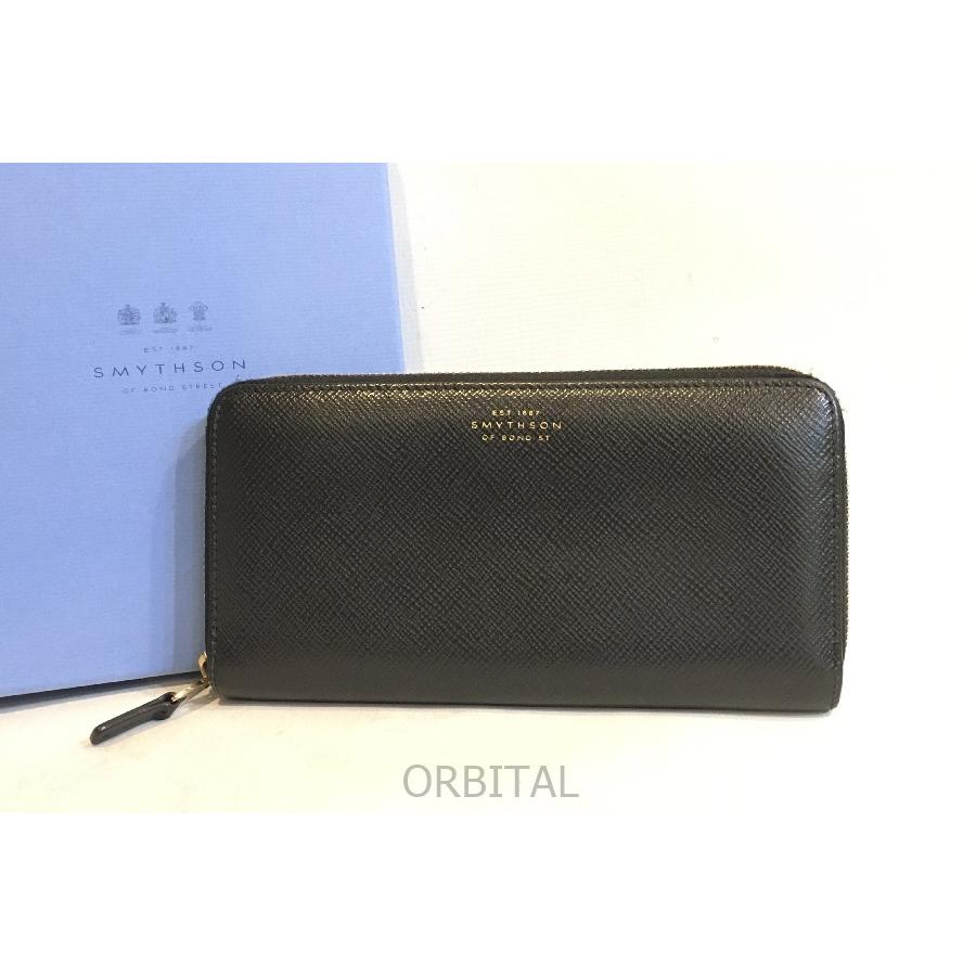 ブランド 二子玉) SMYTHSON スマイソン ジップロングウォレット 長財布 