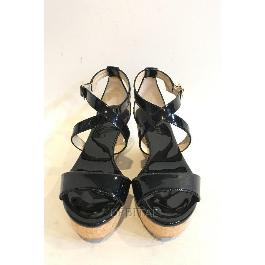 二子玉) JIMMY CHOO ジミーチュウ 未使用 エナメルプラットフォーム 