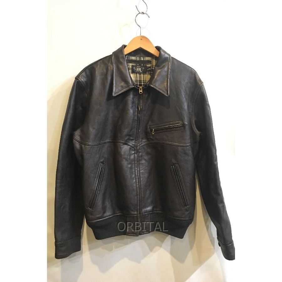 ブランド 二子玉)RRL ダブルアールエル 極美品 A-1レザージャケット 