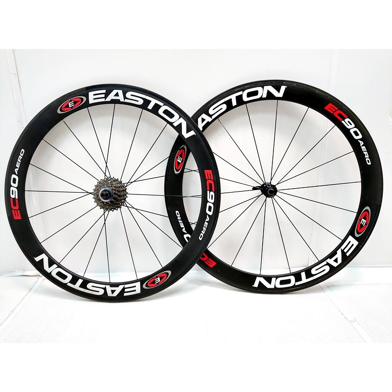難あり EASTON EC90 AERO チューブラー ホイール シマノフリー 訳アリ イーストン EASTON EC90 AERO ホイールセット シマノ