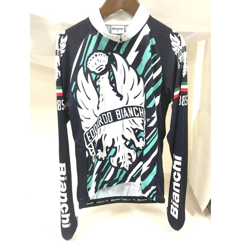 ビアンキ bianchi 130周年　Anniversary  サイクリングジャージ ビアンキ BIANCHI 長袖プリントジャージ サイクルジャージ 長袖