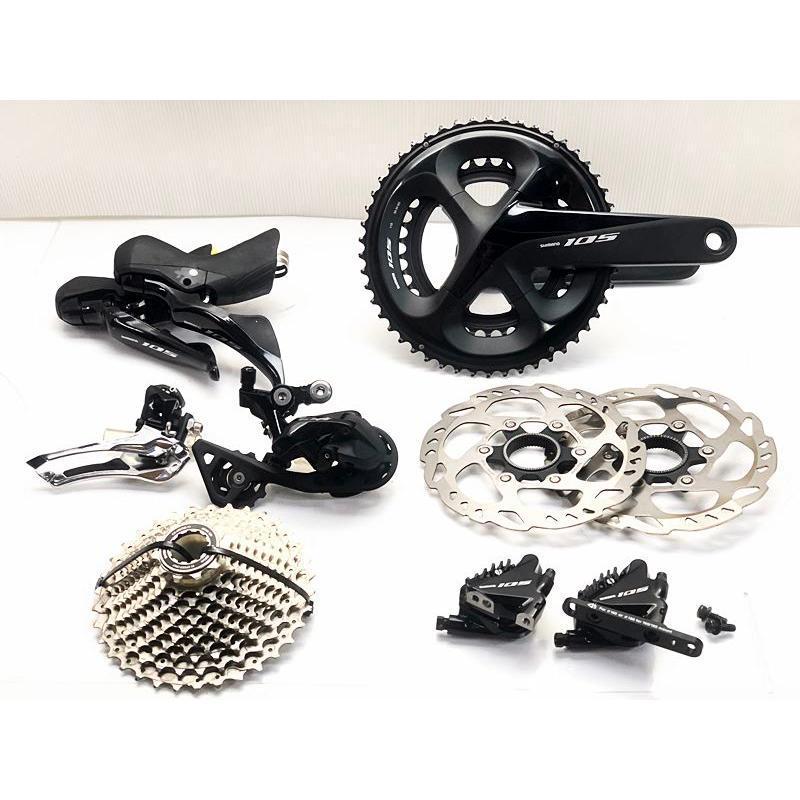極美品】SHIMANO 105 フラットバーコンポセット(2×11s)
