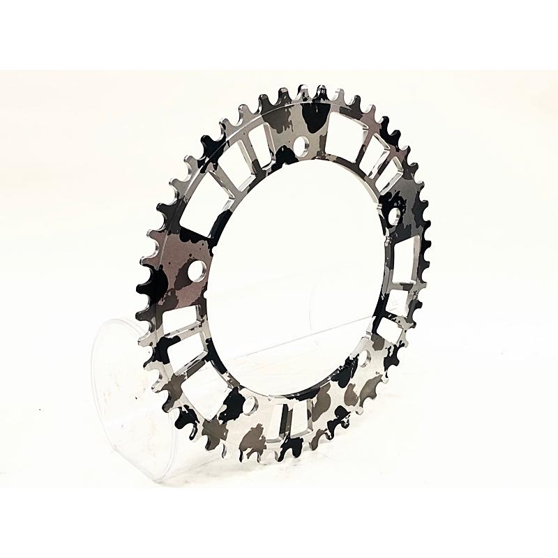 別注　AARN track chainring 49T (camo)　厚歯 超美品 アーロン AARN トラック カモ TRACK CAMO 49T BCD144mm 厚歯