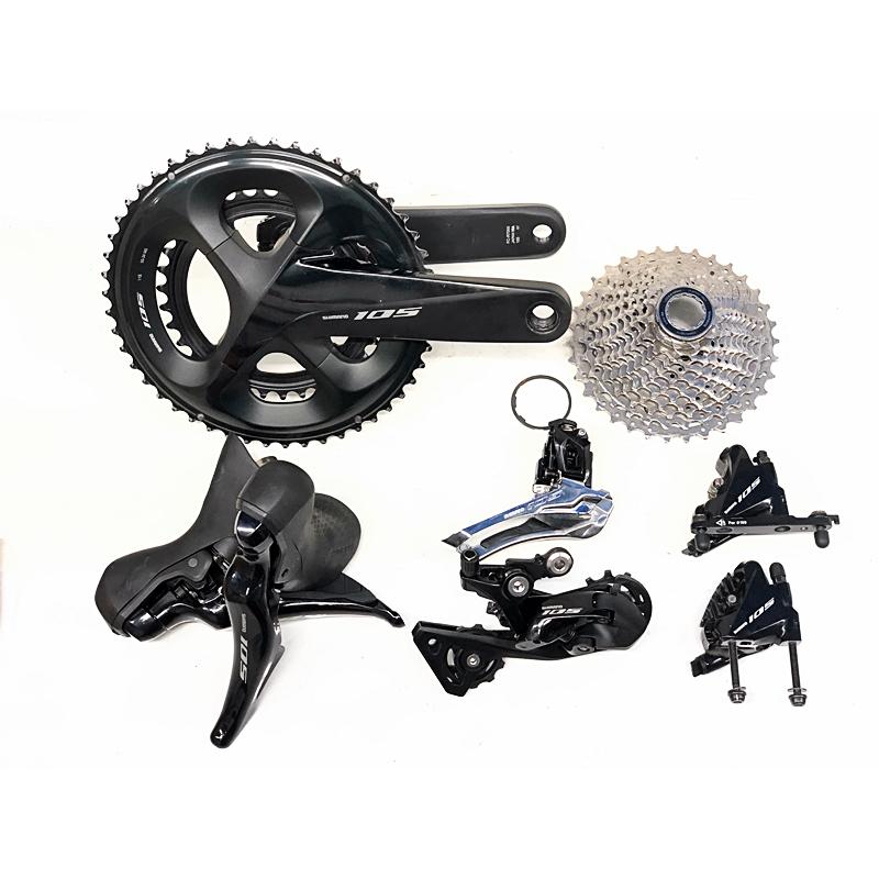 SHIMANO R7070 機械式 油圧Disc コンポセット シマノ（SHIMANO） 美品 SHIMANO 105 ST-R7025 FC-R7000 FD-R7000 RD