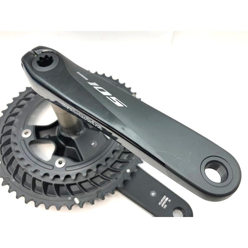 SHIMANO 105 FC-R7000 170mm クランク　黒 Shimano 105 FC-R7000 Hollowtech II Crank Arms (Black) (170mm