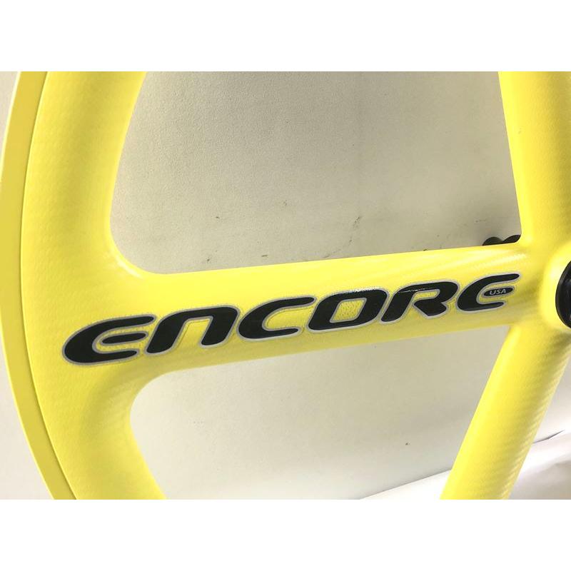 未使用品 アンコール ENCORE 5本バトンホイール イエロー リア