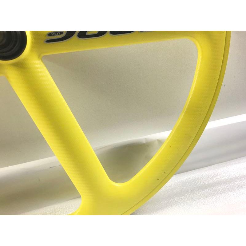 未使用品 アンコール ENCORE 5本バトンホイール イエロー リアのみ