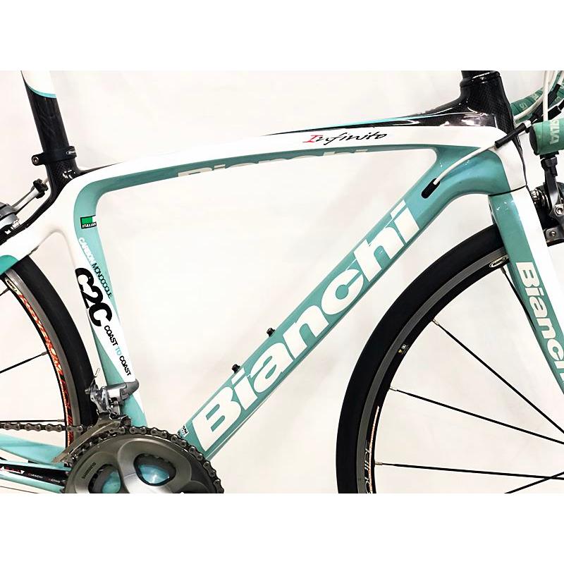 ビアンキ BIANCHI インフィニート INFINITO ULTEGRA 6700 2010年 カーボンロードバイク 470サイズ チェレステ/ホワイト｜cycleparadisestore｜02