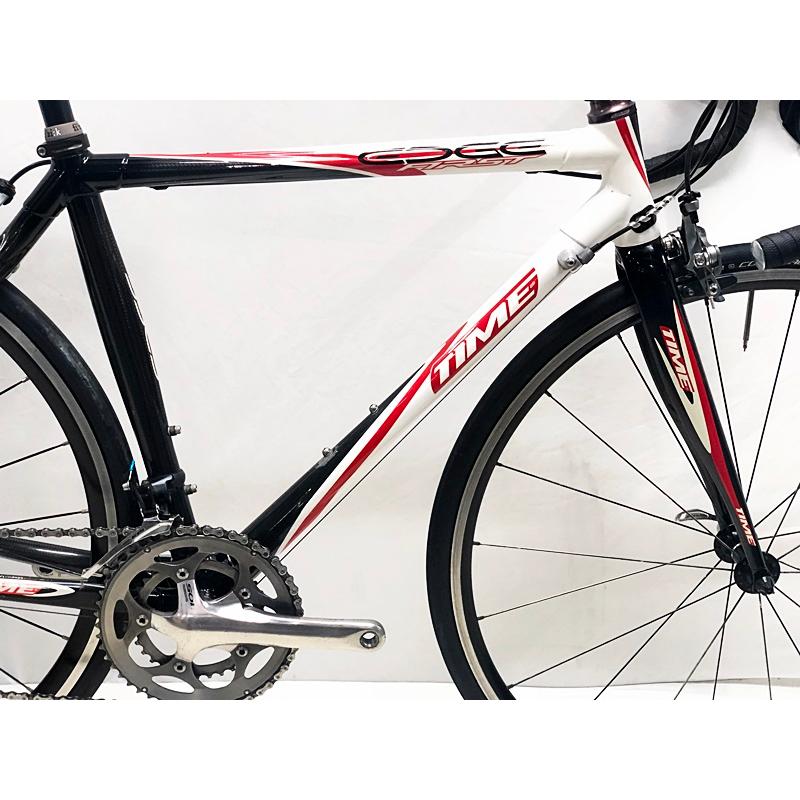 訳アリ タイム TIME エッジ ファースト EDGE FIRST ULTEGRA/105 MIX 2007年 カーボンロードバイク XXSサイズ ホワイト｜cycleparadisestore｜02