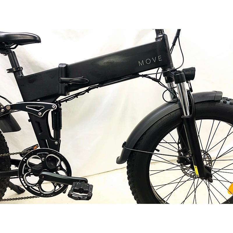 MOVE 折りたたみ電動アシスト自転車 ブラック MOVE X｜次世代ファットタイヤ型E-bike｜折りたたみ電動アシスト
