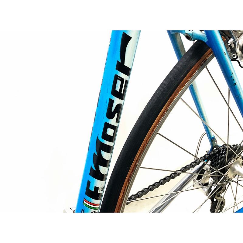 F MOSER CAMPAGNOLO クロモリ ロードバイク ブルー : サイクル F MOSER CAMPAGNOLO クロモリ ロードバイク ブルー : サイクル