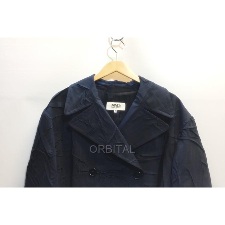 MM6 Maison Margiela トレンチコート ネイビー MAISON MARGIELA ダブルレイヤートレンチコート ネイビー