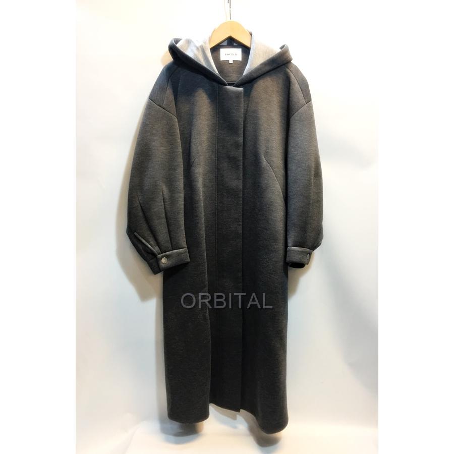 代官山)ENFOLD エンフォルド 21SS ボンディング フーディフレアコート  