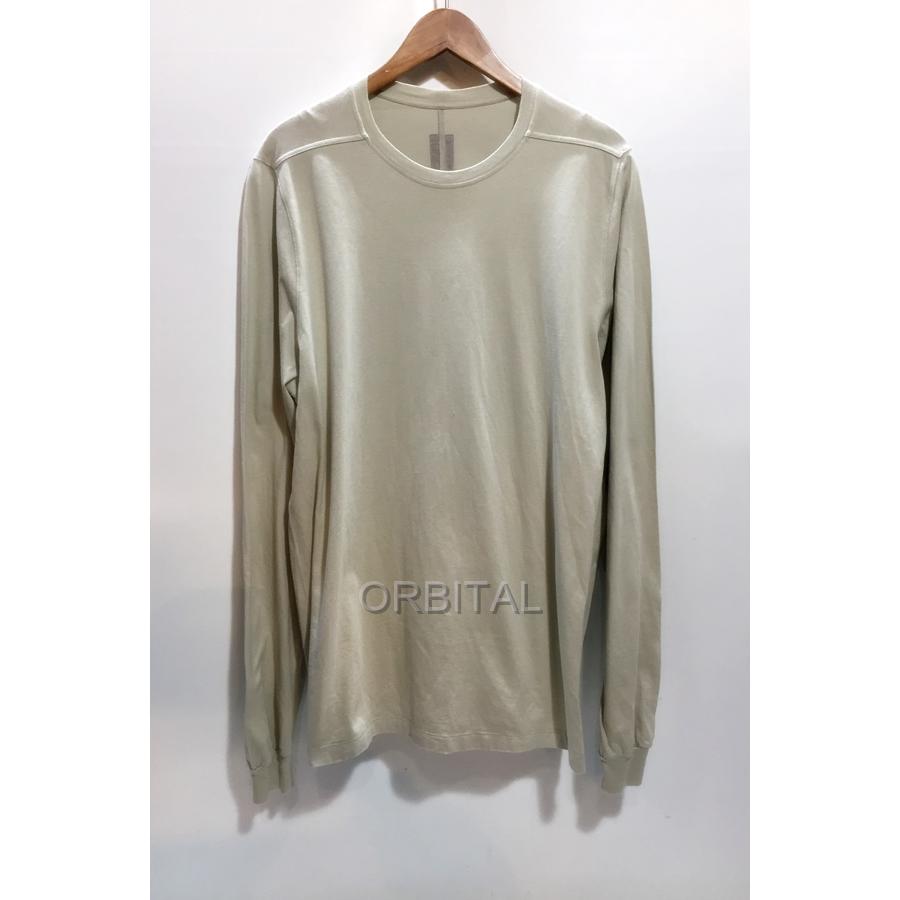 【RICK OWENS】 リブロングスリーブTシャツ ベージュ コットン Rick Owens Short Crewneck Long Sleeve T-Shirt in beige | SVD USA
