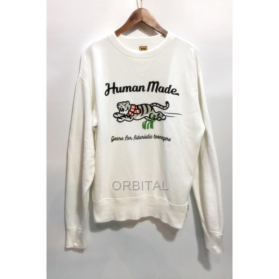 代官山)ヒューマンメイド HUMAN MADE White Tiger Tsuriami Sweatshirt ホワイトタイガー 吊り編み