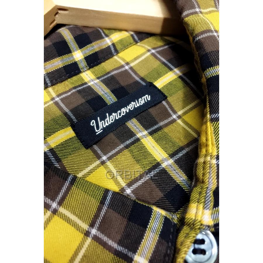 値引きする 代官山)UNDERCOVERISM アンダーカバーイズム 22SS 切替チェック ロングシャツ UI1B4401 Tシャツ サイズ4 イエロー