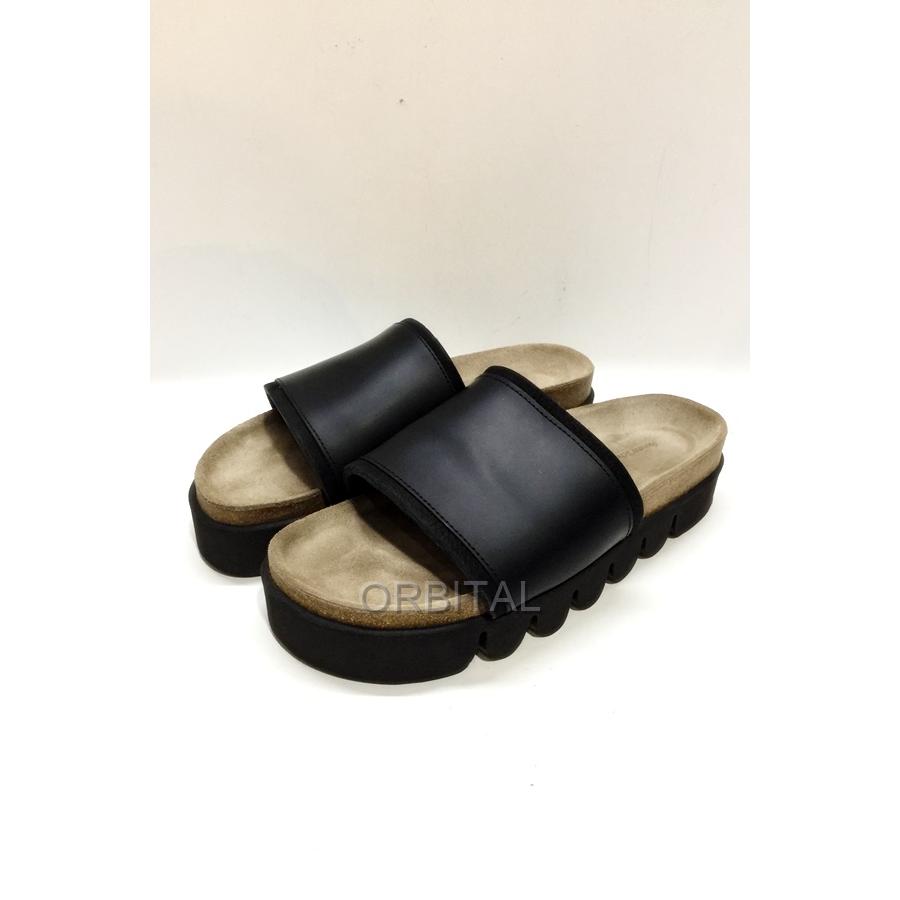 代官山)Hender Scheme エンダースキーマ caterpillar キャタピラー 厚底シャワーサンダル ブラック レザーシューズ