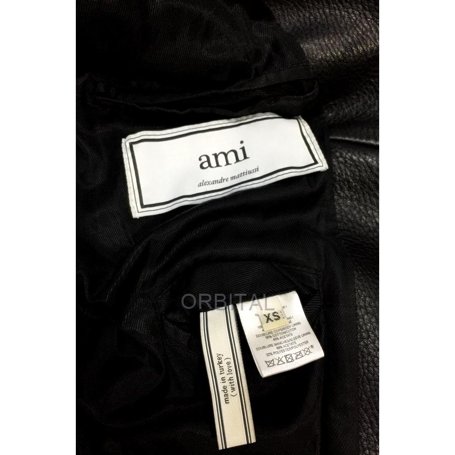 AMI Alexandre Mattiussi 代官山)AMI アミ ボア レザーライダース G-1 