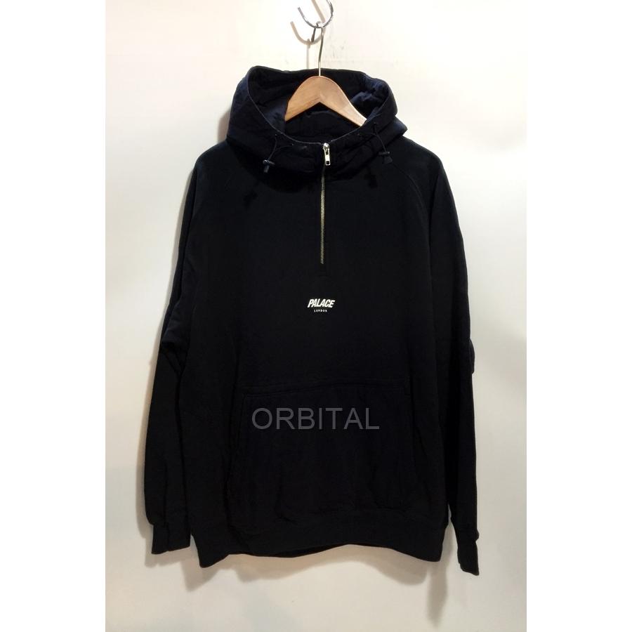 PALACE 代官山)パレス 1/4 Cotton Panel Hood コットン ハーフジップ 