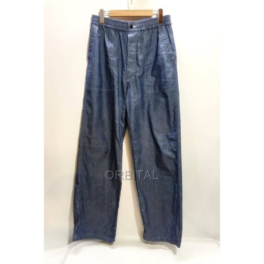 代官山)ハイク HYKE 23SS Chambray Pants シャンブレーパンツ ブルー 