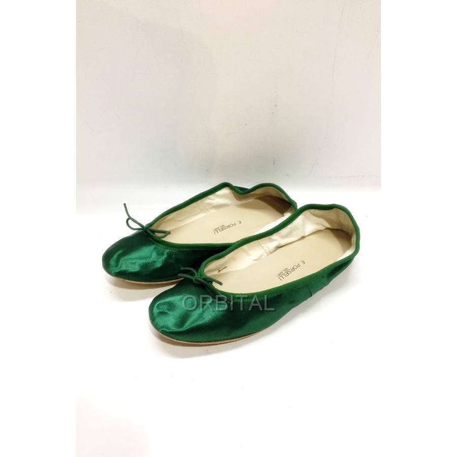 新品未使用】ポルセリグリーンバレエシューズ