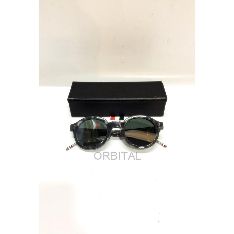 THOM BROWNE ブラック サングラス ケース付き THOM BROWNE（トム ブラウン） 代官山)THOM BROWNE TBS411-47 ラウンド