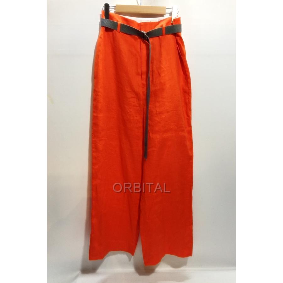 ENFOLD 代官山)ENFOLD エンフォルド 24SS LINEN BELT WIDE TROUSERS 