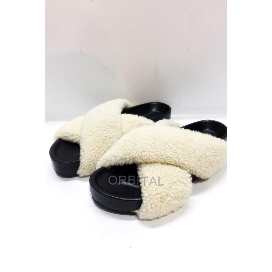 【本日まで】Jil Sander ジルサンダー ムートンミュール 39 JIL SANDER（ジルサンダー） 代官山)JIL SANDER ボアクロスサンダル