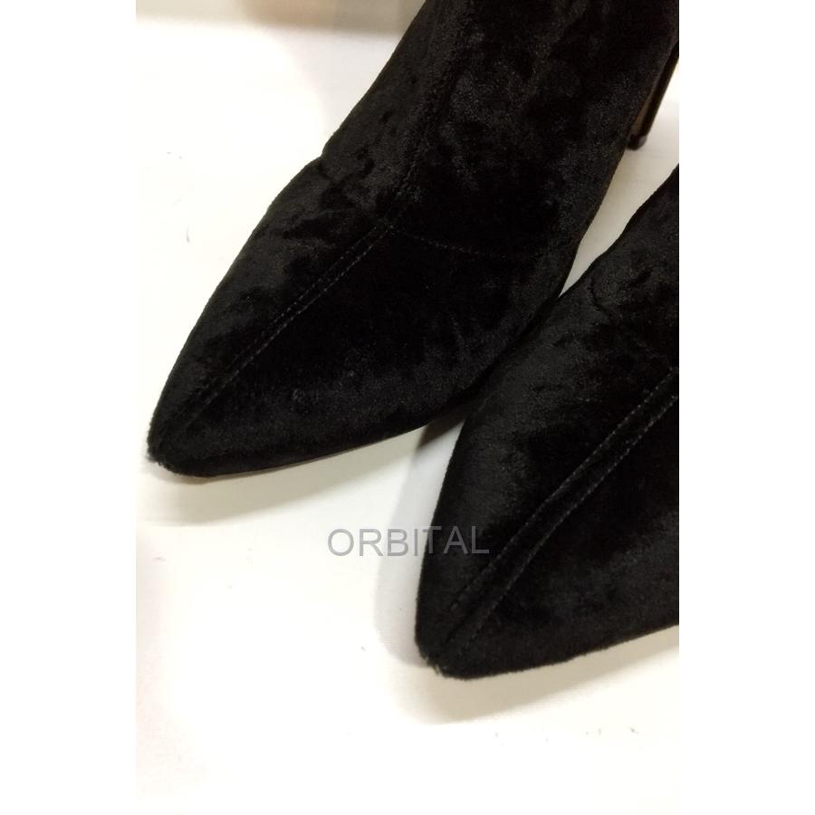 JIMMY CHOO ネイビー ベルベット ビジュー刺繍 ミュール 39サイズ JIMMY CHOO Jimmy Choo ジミーチュウ フラットシューズ GIN FLAT